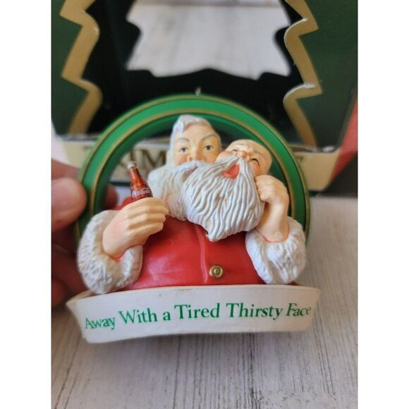 Coca-Cola trim a tree 1933 Away With A Tired Thirsty Face ornament Xmas - Picture 3 of 7